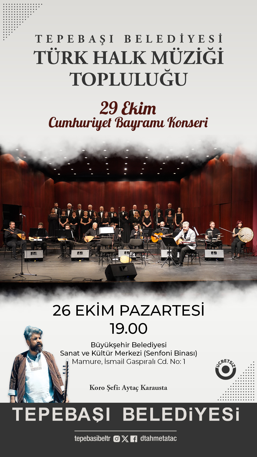 TEPEBAŞI BELEDİYESİ TÜRK HALK MÜZİĞİ TOPLULUĞU 29 EKİM CUMHURİYET BAYRAMI KONSERİ 