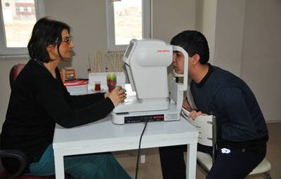 ENGELLİ BİREYLER SAĞLIK KONTROLÜNDEN GEÇİRİLİYOR