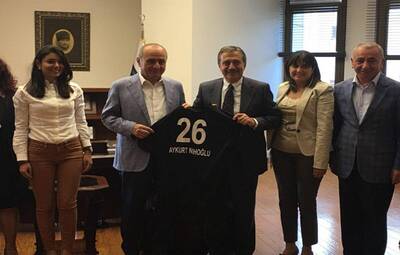 BAŞKAN ATAÇ, BAŞKAN NUHOĞLU'NU ZİYARET ETTİ