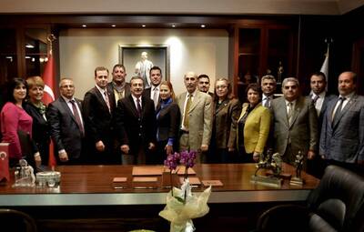 CHP ODUNPAZARI YENİ YÖNETİMİ BAŞKAN ATAÇ'I ZİYARET ETTİ