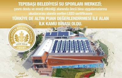 TEPEBAŞI'NA ULUSLARARASI ÇEVRE SERTİFİKASI ALTIN PUANLA GELDİ