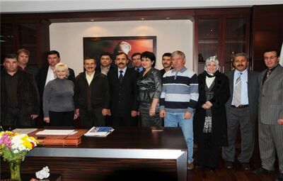 KONUK RUS BELEDİYE BAŞKANLARI TEPEBAŞI'NI ZİYARET ETTİ