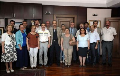 CHP’NİN YENİ YÖNETİM KURULLARI BAŞKAN ATAÇ’I ZİYARET ETTİ