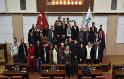 BAŞKAN ATAÇ FİLİSTİNLİ AKADEMİSYENLER İLE BULUŞTU