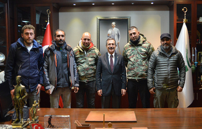 SAVAŞÇI EKİBİNDEN ATAÇ'A ZİYARET