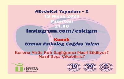 GENÇLİK MERKEZLERİ`NDEN #EvdeKal YAYINLARI