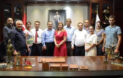 BELÇİKA MİLLETVEKİLİ TURAN'DAN BAŞKAN ATAÇ'A ZİYARET