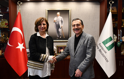 BAŞKAN ATAÇ ÜNLÜCE'Yİ AĞIRLADI