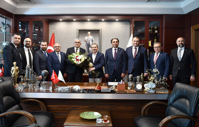 KÜPELİ'DEN BAŞKAN ATAÇ'A HAYIRLI OLSUN ZİYARETİ