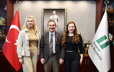 ŞARHÖYÜK MUHTARI YILMAZ'DAN BAŞKAN ATAÇ'A ZİYARET