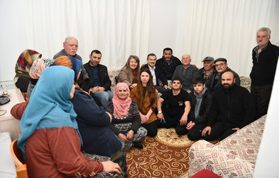 BAŞKAN ATAÇ PULLUKÇU AİLESİ İLE BULUŞTU