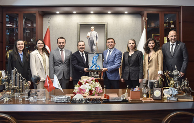 BARO BAŞKANI ELAGÖZ'DEN BAŞKAN ATAÇ'A HAYIRLI OLSUN ZİYARETİ