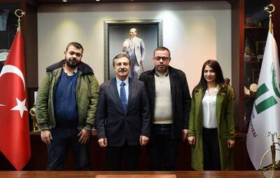 FİLİSTİN TEMSİLCİSİ MUHANNES'TEN ATAÇ'A ZİYARET