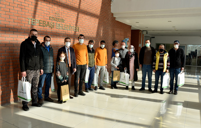 APARTMAN GÖREVLİLERİ BAŞKAN ATAÇ'I ZİYARET ETTİ