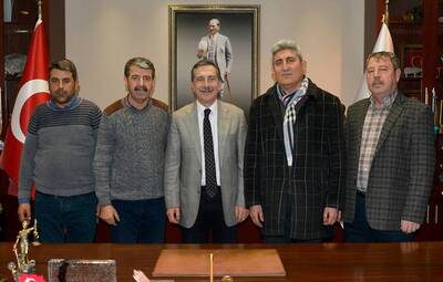 GÜNDÜZLÜLER BAŞKAN ATAÇ'I ZİYARET ETTİ