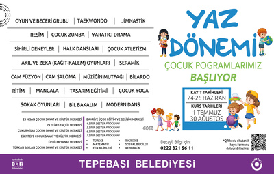 ÇOCUK PROGRAMLARI İÇİN KAYITLAR BAŞLIYOR