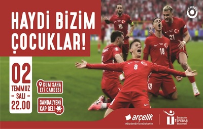 MİLLİ MAÇ HEYECANI TEPEBAŞI'NDA