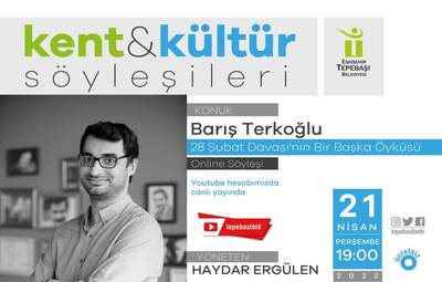 BARIŞ TERKOĞLU KENT & KÜLTÜR SÖYLEŞİLERİ'NE KATILACAK