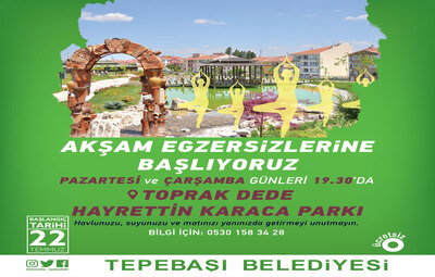 AÇIK HAVA EGZERSİZLERİ HAYRETTİN KARACA'DA BAŞLIYOR