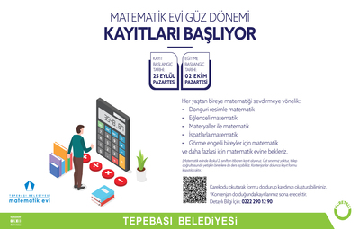 MATEMATİK EVİ'NDE GÜZ DÖNEMİ KAYITLARI BAŞLIYOR