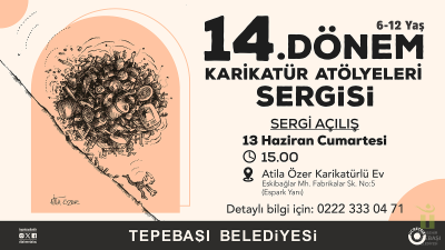 TEPEBAŞI’NDA MİNİK KARİKATÜRİSTLERİN ESERLERİ SERGİLENECEK