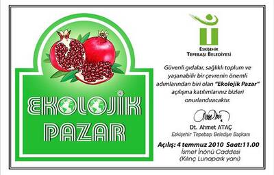 ESKİŞEHİR'İN İLK "EKOLOJİK PAZAR'I" AÇILIYOR