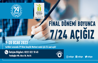 GENÇLER İÇİN 7/24 AÇIK OLACAK