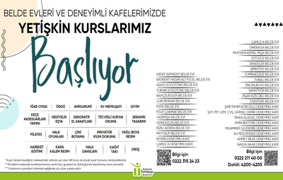 YETİŞKİN KURSLARI 34 NOKTADA BAŞLIYOR