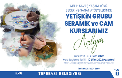 YETİŞKİNLER İÇİN SERAMİK VE CAM KURSLARI BAŞLIYOR