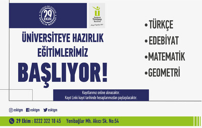 ÜNİVERSİTEYE HAZIRLIK EĞİTİMLERİ BAŞLIYOR