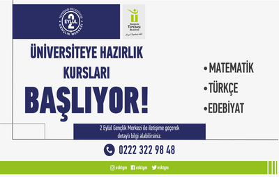 ÜNİVERSİTEYE HAZIRLIK KURSLARINA KAYITLAR SÜRÜYOR