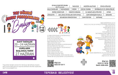 YAZ DÖNEMİ ÇOCUK PROGRAMLARI BAŞLIYOR