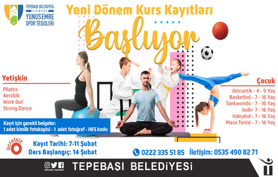 YUNUS EMRE'DE YENİ DÖNEM KURS KAYITLARI BAŞLIYOR